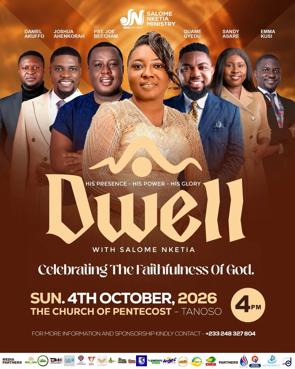 Official DWELL event artwork with Salome Nketia and the guest ministers