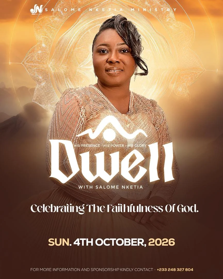 DWELL event poster featuring Salome Nketia