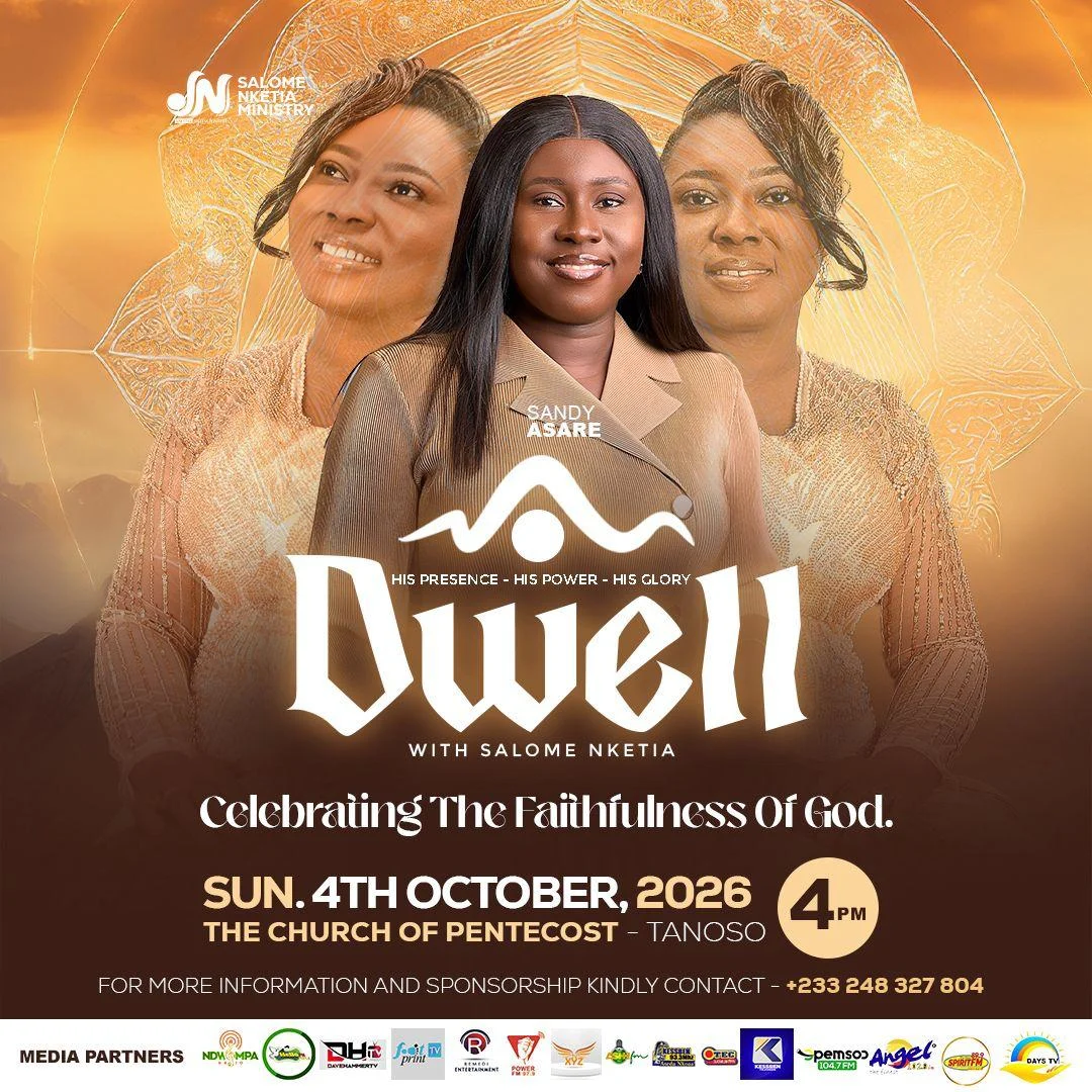 DWELL event poster featuring Sandy Asare